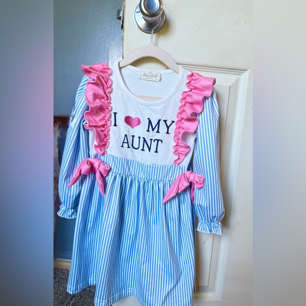 Kids Blue and Pink Striped Dress